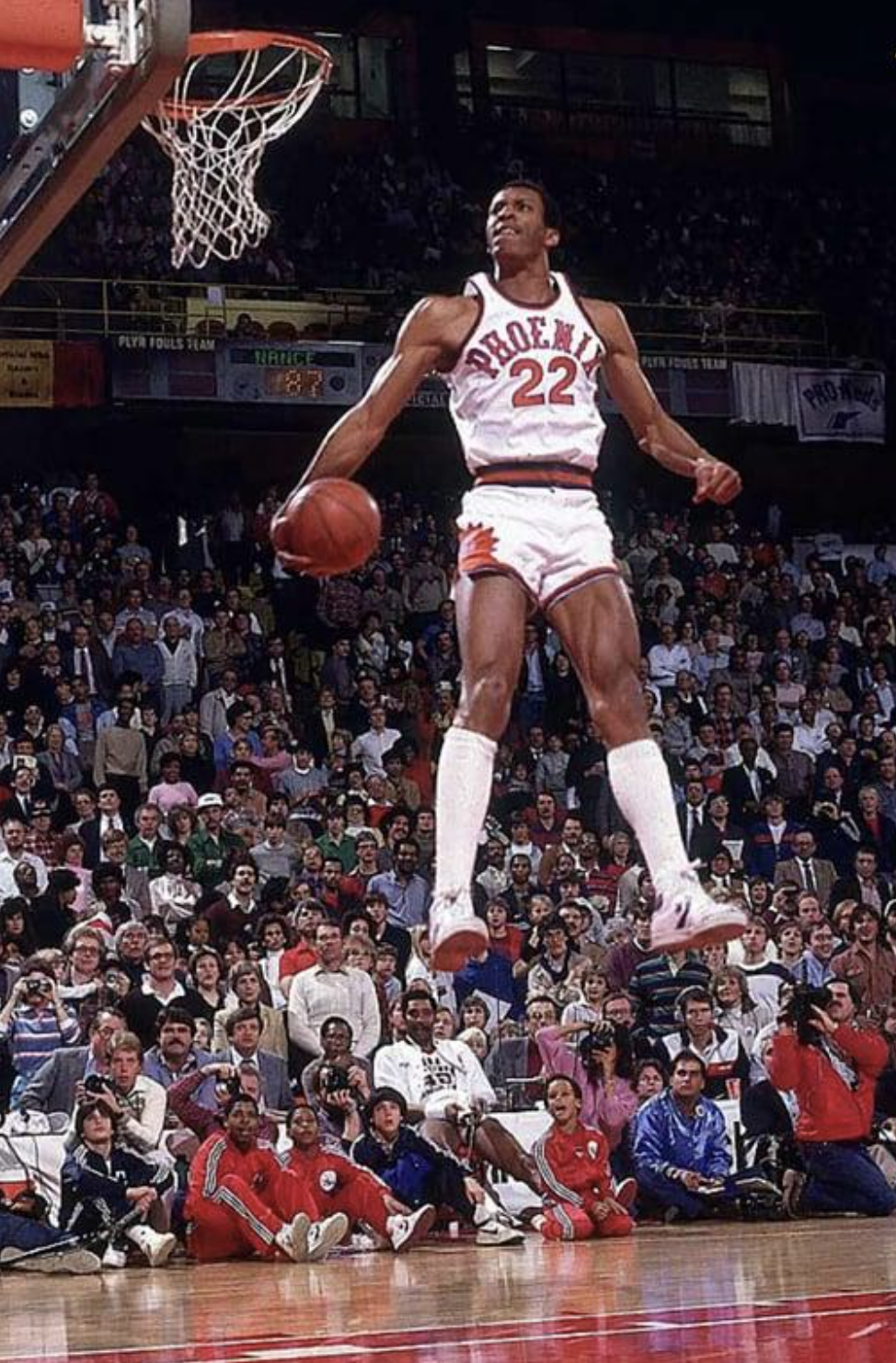  “Larry Nance at the inaugural NBA Slam Dunk Contest - 1984.”